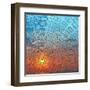 Sunset In Sea-Vertyr-Framed Art Print