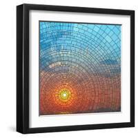 Sunset In Sea-Vertyr-Framed Art Print