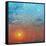 Sunset In Sea-Vertyr-Framed Stretched Canvas