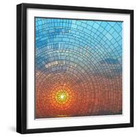 Sunset In Sea-Vertyr-Framed Art Print