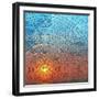 Sunset In Sea-Vertyr-Framed Art Print