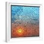 Sunset In Sea-Vertyr-Framed Art Print