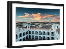 Sunset in Sucre over the Rooftop of the Convent of San Felipe Neri-Alex Saberi-Framed Premium Photographic Print