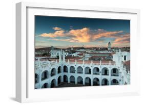 Sunset in Sucre over the Rooftop of the Convent of San Felipe Neri-Alex Saberi-Framed Photographic Print