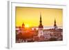 Sunset in Tallinn, Estonia at the Old City.-SeanPavonePhoto-Framed Photographic Print