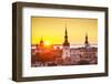 Sunset in Tallinn, Estonia at the Old City.-SeanPavonePhoto-Framed Photographic Print