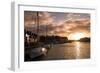 Sunset in the Harbour at Weymouth, Dorset England UK-Tracey Whitefoot-Framed Photographic Print