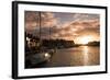 Sunset in the Harbour at Weymouth, Dorset England UK-Tracey Whitefoot-Framed Photographic Print