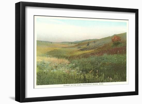 Sunset in the Hills, Nantucket, Massachusetts-null-Framed Art Print