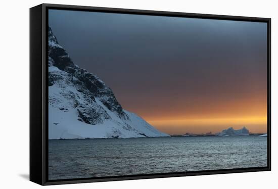 Sunset in the Lemaire Channel, Antarctica, Polar Regions-Sergio Pitamitz-Framed Stretched Canvas