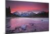 Sunset in the Mountains over a Lake-null-Mounted Photographic Print