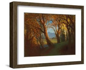 Sunset in the Nebraska Territory-Albert Bierstadt-Framed Giclee Print