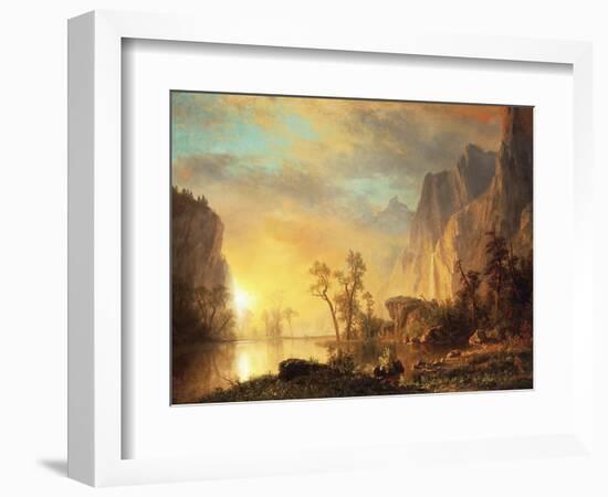 Sunset in the Rockies-Albert Bierstadt-Framed Giclee Print