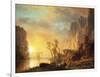 Sunset in the Rockies-Albert Bierstadt-Framed Giclee Print