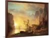 Sunset in the Rockies-Albert Bierstadt-Framed Giclee Print