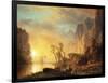 Sunset in the Rockies-Albert Bierstadt-Framed Giclee Print