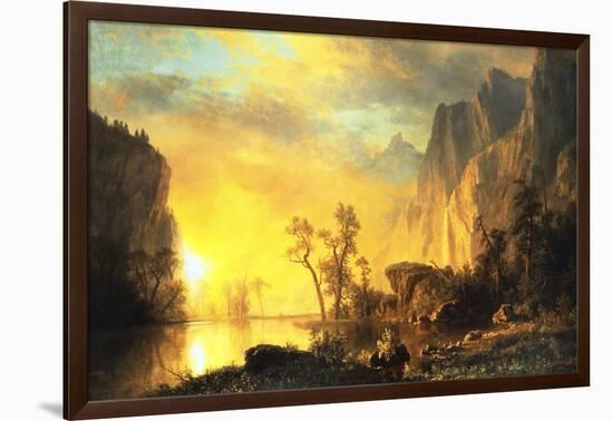 Sunset in the Rockies-Albert Bierstadt-Framed Art Print