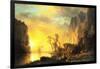 Sunset in the Rockies-Albert Bierstadt-Framed Art Print