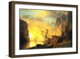 Sunset in the Rockies-Albert Bierstadt-Framed Art Print