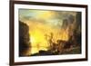Sunset in the Rockies-Albert Bierstadt-Framed Art Print