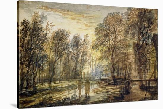 Sunset in the Wood-Aert van der Neer-Stretched Canvas