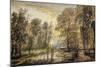 Sunset in the Wood-Aert van der Neer-Mounted Giclee Print