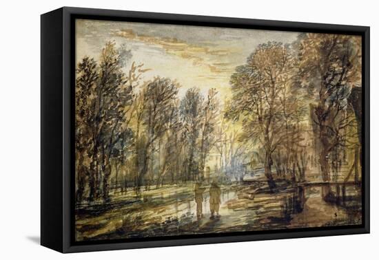 Sunset in the Wood-Aert van der Neer-Framed Stretched Canvas