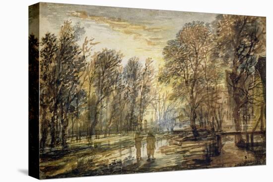 Sunset in the Wood-Aert van der Neer-Stretched Canvas