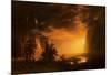 Sunset in the Yosemite Valley, 1868-Albert Bierstadt-Mounted Art Print