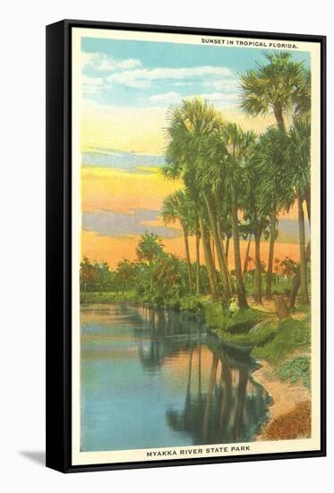 Sunset in Tropical Florida, Myakka River State Park-null-Framed Stretched Canvas