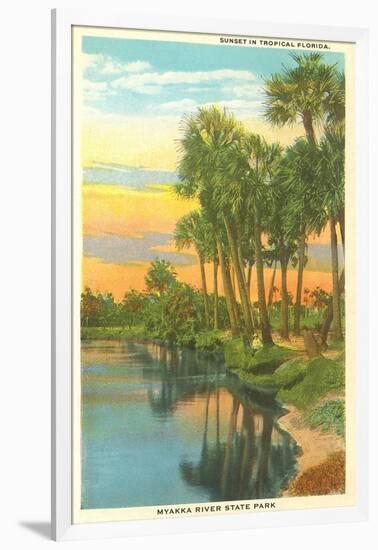 Sunset in Tropical Florida, Myakka River State Park-null-Framed Art Print