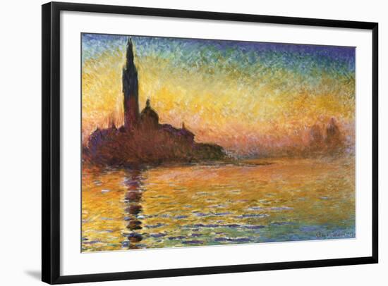 Sunset In Venice-Claude Monet-Framed Art Print