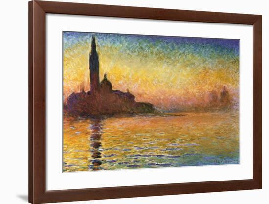 Sunset In Venice-Claude Monet-Framed Art Print