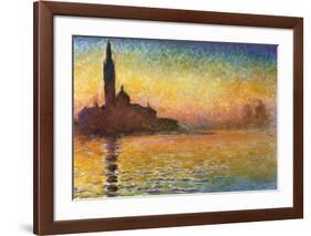 Sunset In Venice-Claude Monet-Framed Art Print