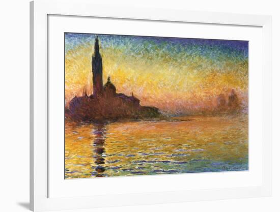 Sunset In Venice-Claude Monet-Framed Art Print