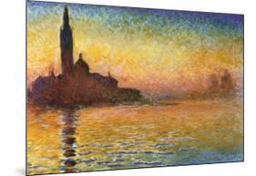 Sunset In Venice-Claude Monet-Mounted Art Print