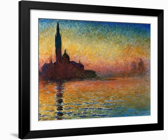 Sunset In Venice-Claude Monet-Framed Art Print