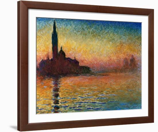 Sunset In Venice-Claude Monet-Framed Art Print