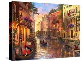 Sunset in Venice-Dominic Davison-Stretched Canvas