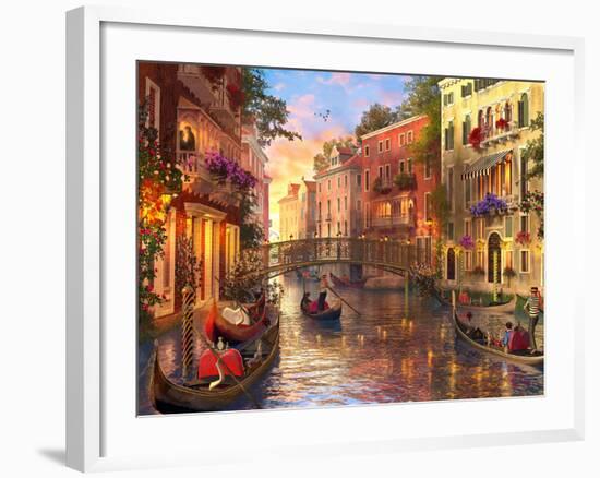 Sunset in Venice-Dominic Davison-Framed Art Print