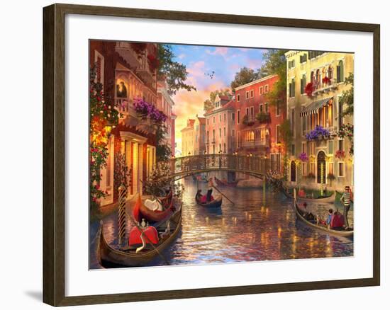 Sunset in Venice-Dominic Davison-Framed Art Print