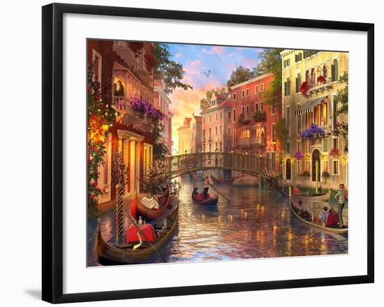 Sunset in Venice-Dominic Davison-Framed Art Print