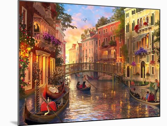 Sunset in Venice-Dominic Davison-Mounted Art Print