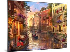 Sunset in Venice-Dominic Davison-Mounted Art Print