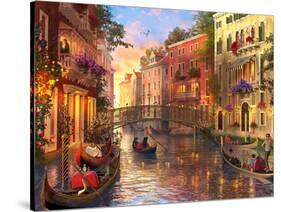 Sunset in Venice-Dominic Davison-Stretched Canvas