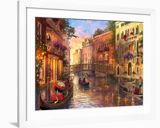 Sunset in Venice-Dominic Davison-Framed Art Print