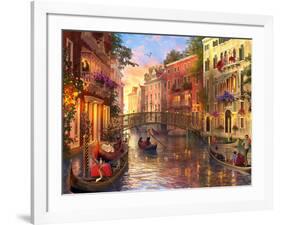 Sunset in Venice-Dominic Davison-Framed Art Print