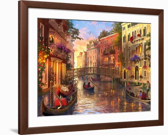 Sunset in Venice-Dominic Davison-Framed Art Print