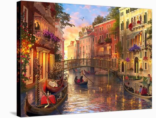 Sunset in Venice-Dominic Davison-Stretched Canvas