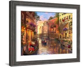 Sunset in Venice-Dominic Davison-Framed Art Print